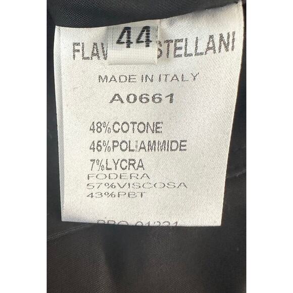 FLAVIO CASTELLANI Black Low Back Fur Trim Cocktail Dress US 8/ 44 Italy - Picture 7 of 10